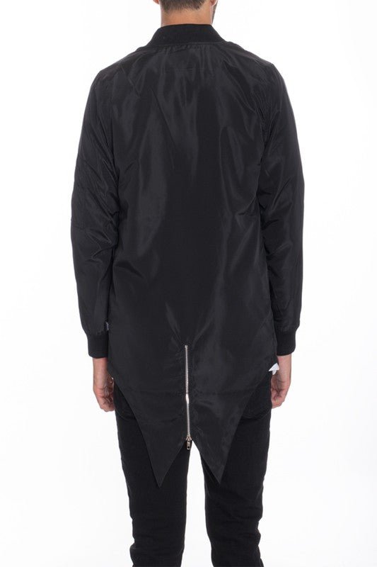 Men’s Fishtail Long Zip Up Bomber Jacket | Zarnesh