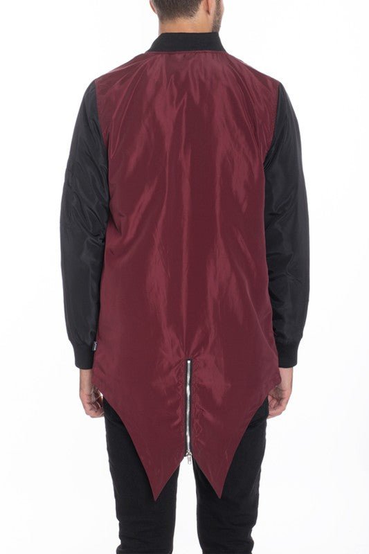Men’s Fishtail Long Zip Up Bomber Jacket | Zarnesh