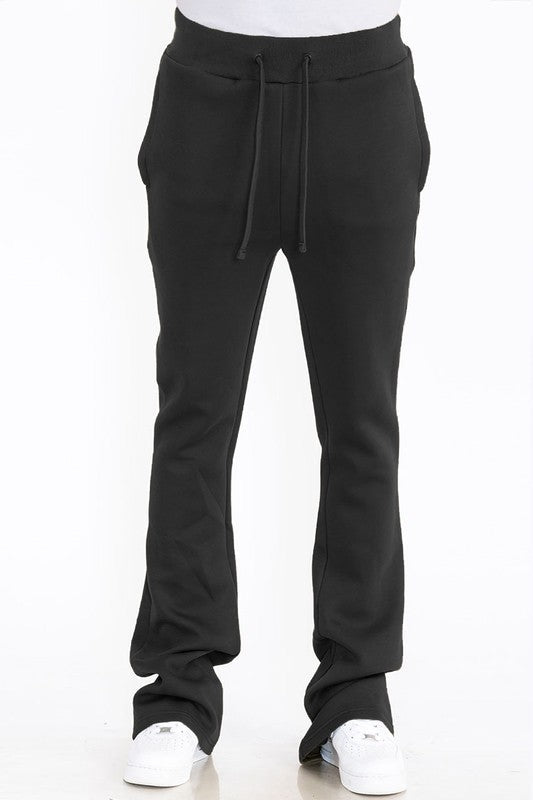 Men’s Fleece Flare Solid Stacked Sweatpants | Zarnesh