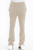 Men’s Fleece Flare Solid Stacked Sweatpants | Zarnesh