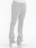 Men’s Fleece Flare Solid Stacked Track Pants | Zarnesh