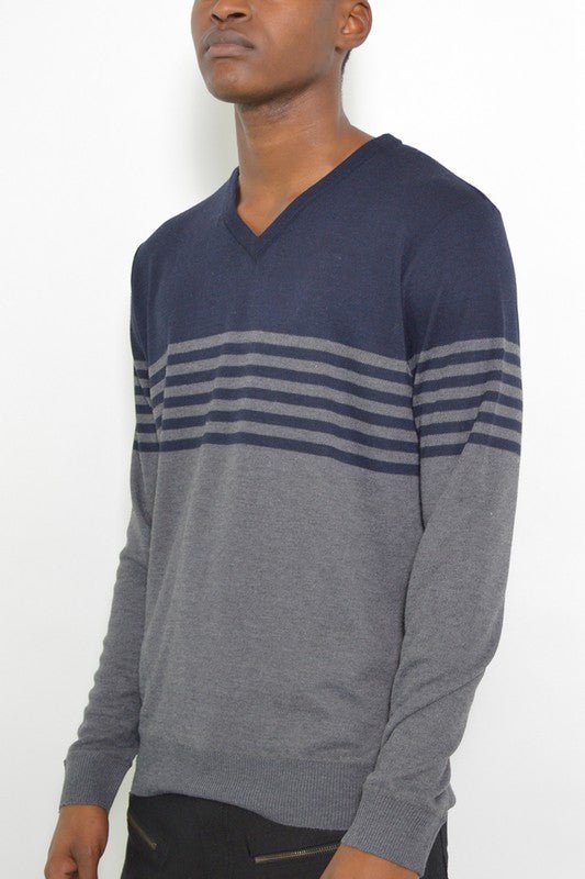 Men's Weiv Knit VNeck Pullover Sweater | Zarnesh