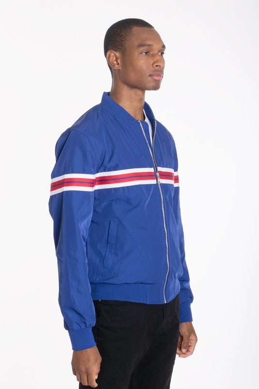  Men's Long Sleeve Woven Taped Bomber Jacket | Zarnesh