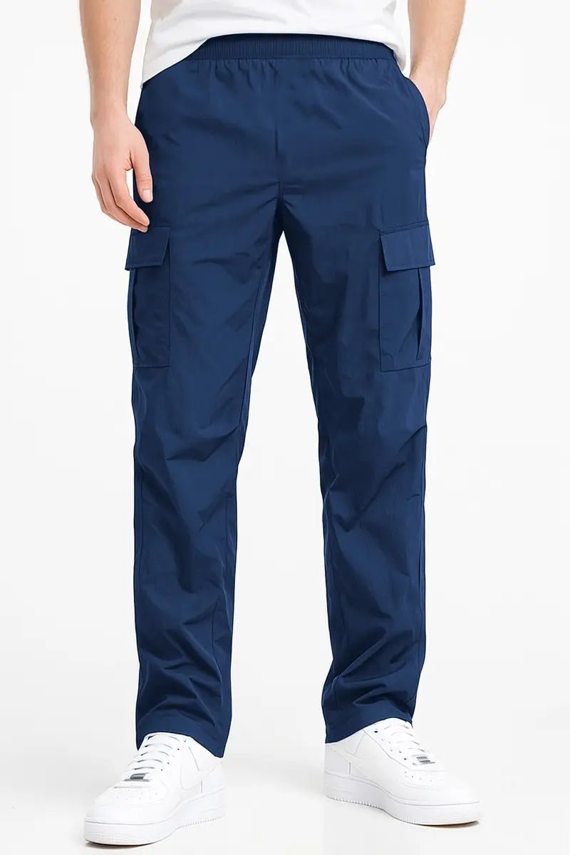 Men's Nylon Cargo Jogger Pants with Pockets | Zarnesh