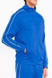 Men's Side Pipe Stacked Flared Track High Collar Jacket | Zarnesh