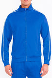 Men's Side Pipe Stacked Flared Track High Collar Jacket | Zarnesh