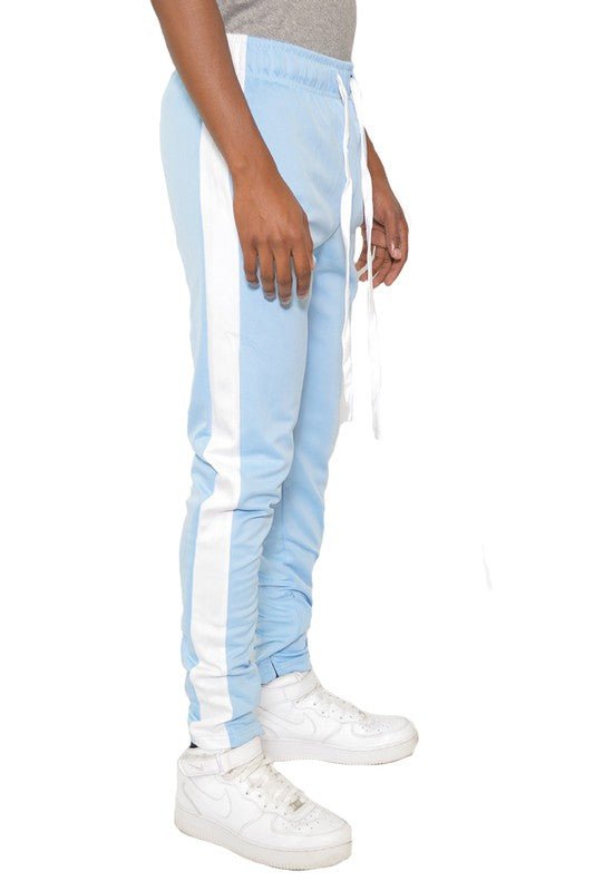 Men Single Stripe Ankle Zipper Track Pants | Zarnesh