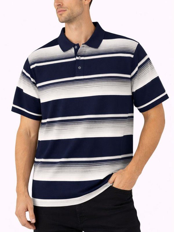 Men's Striped Old School Polo Shirt | Zarnesh