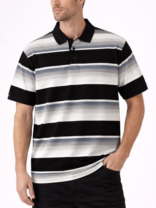 Men's Striped Old School Polo Shirt | Zarnesh
