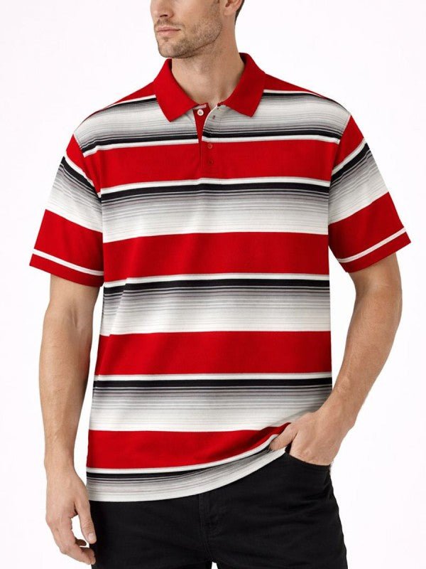 Men's Striped Old School Polo Shirt | Zarnesh