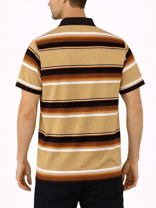 Men's Striped Old School Polo Shirt | Zarnesh
