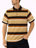 Men's Striped Old School Polo Shirt | Zarnesh