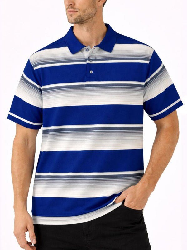 Men's Striped Old School Polo Shirt | Zarnesh