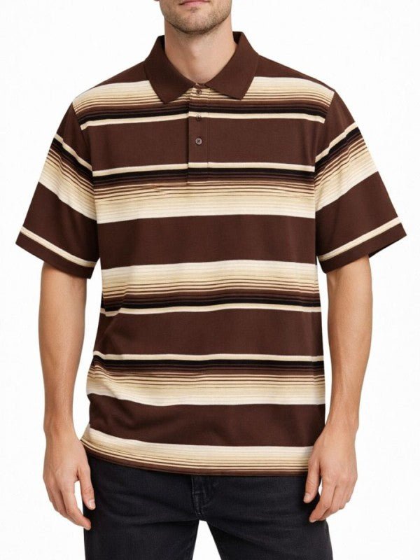 Men's Striped Old School Polo Shirt | Zarnesh
