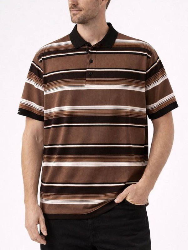 Men's Striped Old School Polo Shirt | Zarnesh