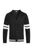 Men's Two Stripe Button Weiv Cardigan | Zarnesh