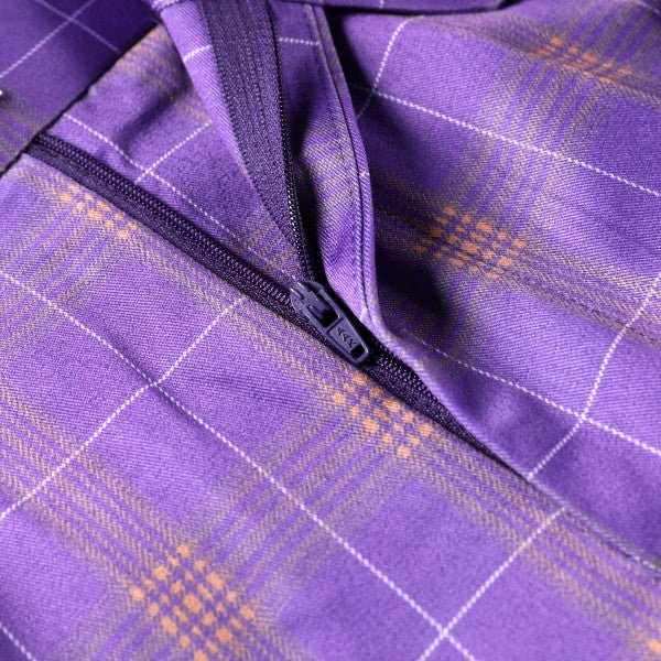 Men’s Violet Plaid Check 3-Piece 2 Button Suit Set | Zarnesh