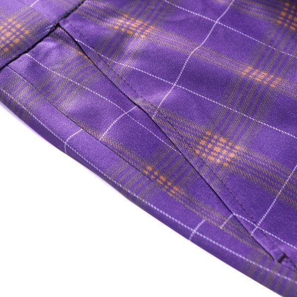 Men’s Violet Plaid Check 3-Piece 2 Button Suit Set | Zarnesh