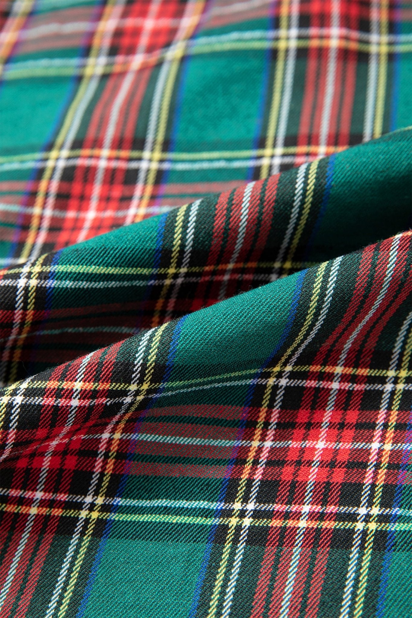 Plaid Velvet Trim Mini Dress with Pockets | Zarnesh - Zarnesh - Dresses/Mini Dresses