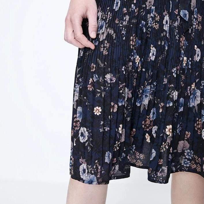 Floral patterned skirt on a white background