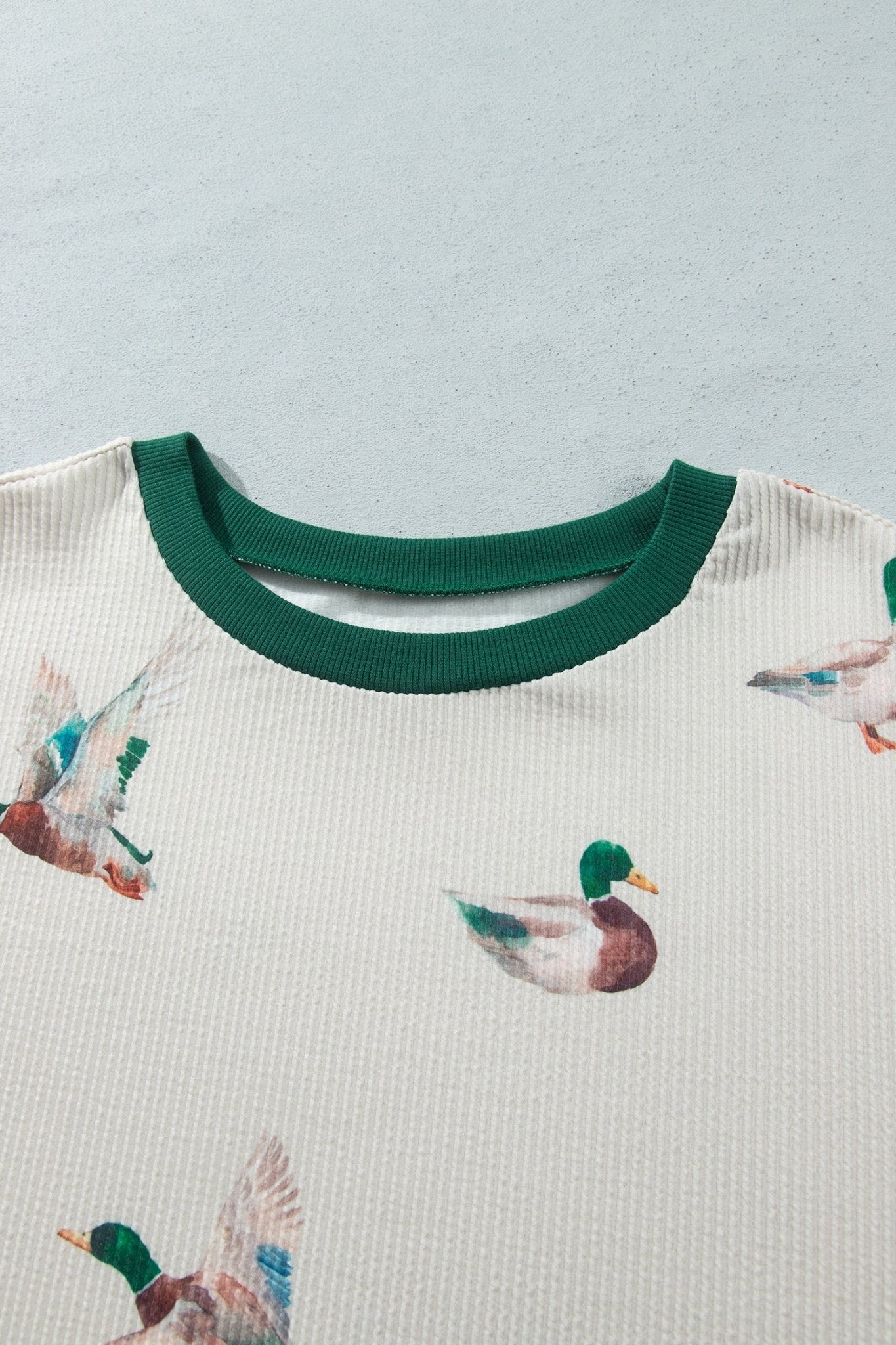 Plus Size Mallard Duck Ribbed Sweatshirt | Zarnesh