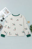 Plus Size Mallard Duck Ribbed Sweatshirt | Zarnesh