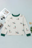 Plus Size Mallard Duck Ribbed Sweatshirt | Zarnesh