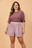 Plus Size Plaid Gingham Ruffle High Waist Shorts | Zarnesh