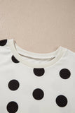 Polka Dot 2-Piece Tee & Drawstring Shorts Set | Zarnesh
