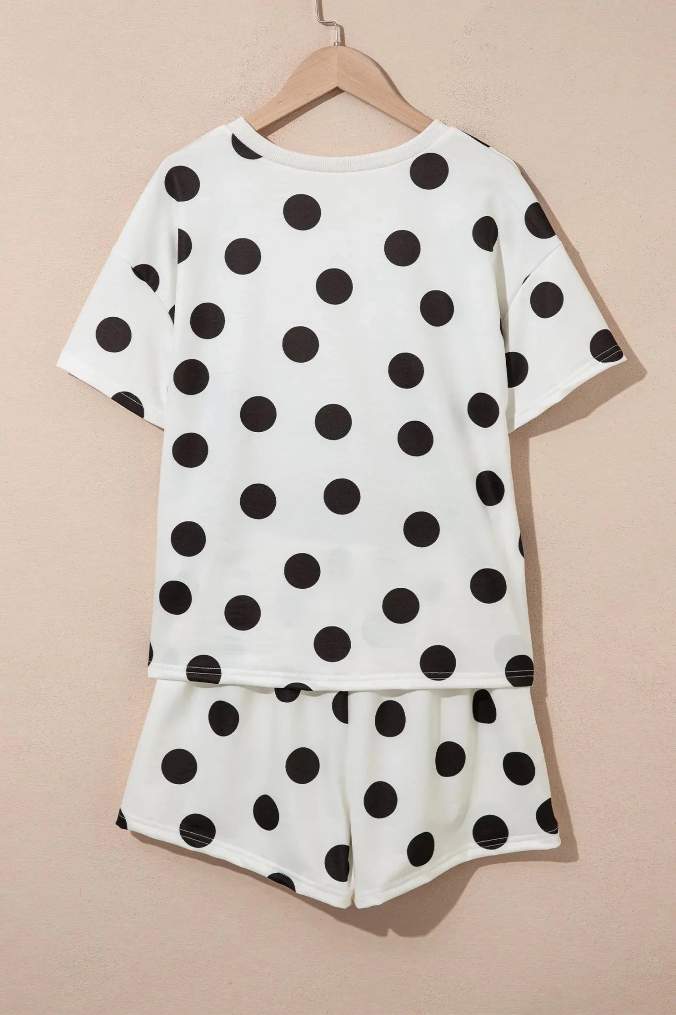 Polka Dot 2-Piece Tee & Drawstring Shorts Set | Zarnesh