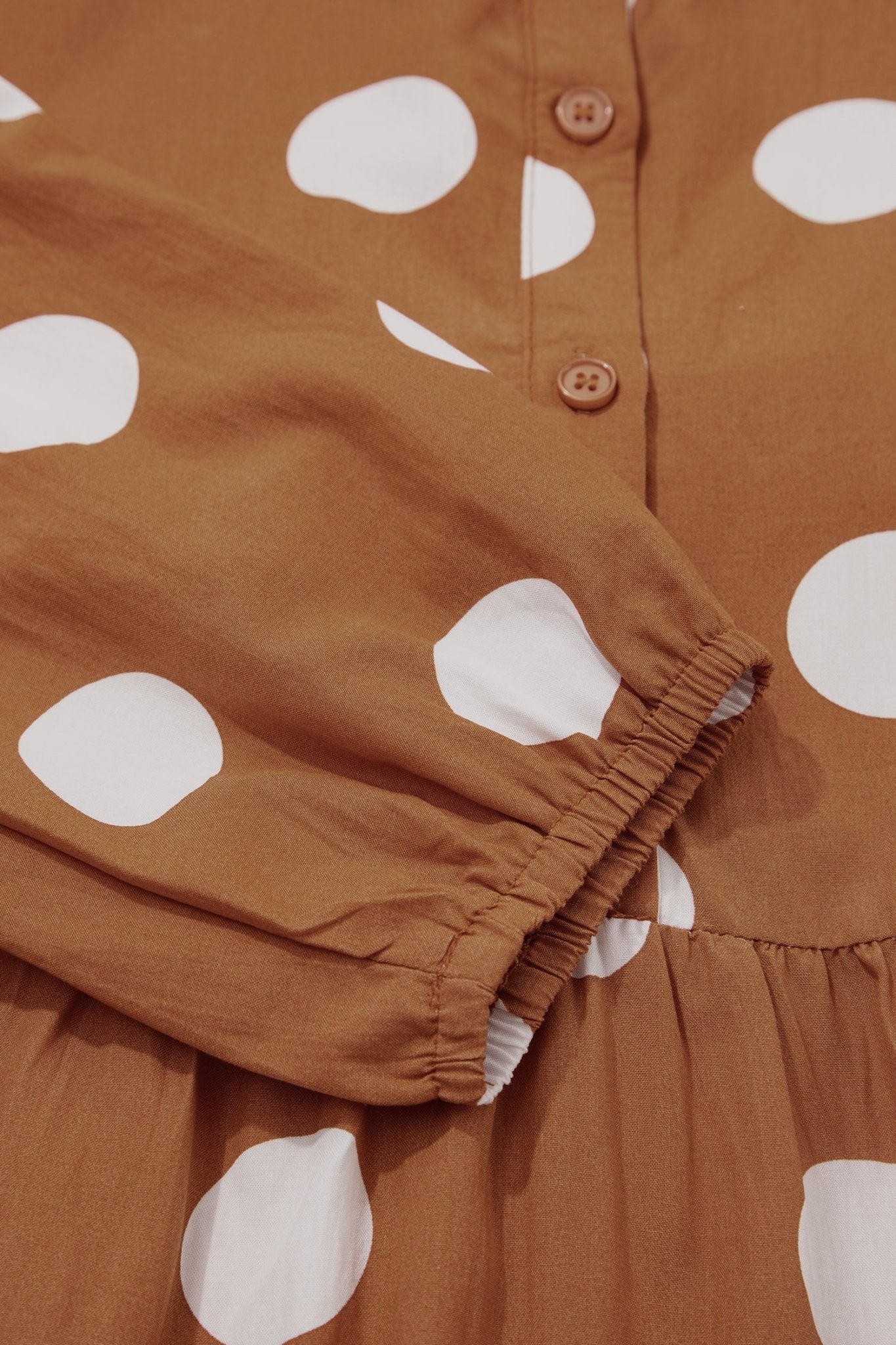 Polka Dot Collar Tiered Maxi Dress with Pockets | Zarnesh - Zarnesh - Dresses/Midi Dresses