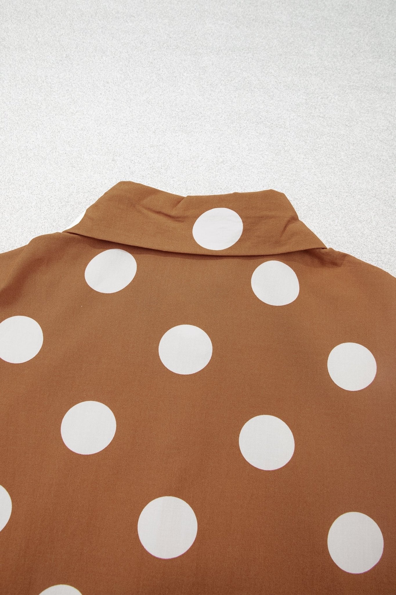 Polka Dot Collar Tiered Maxi Dress with Pockets | Zarnesh - Zarnesh - Dresses/Midi Dresses