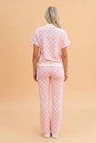 Polka Dot Mock Neck Top & Pants Lounge Set | Zarnesh