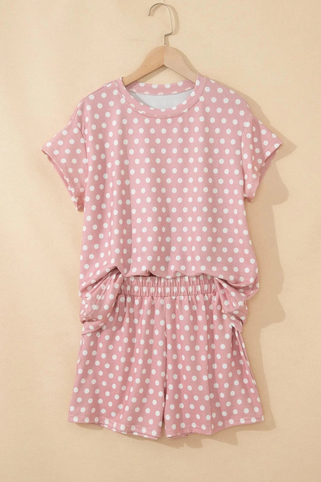 Polka Dot Top & Shorts Two-Piece Lounge Set | Zarnesh