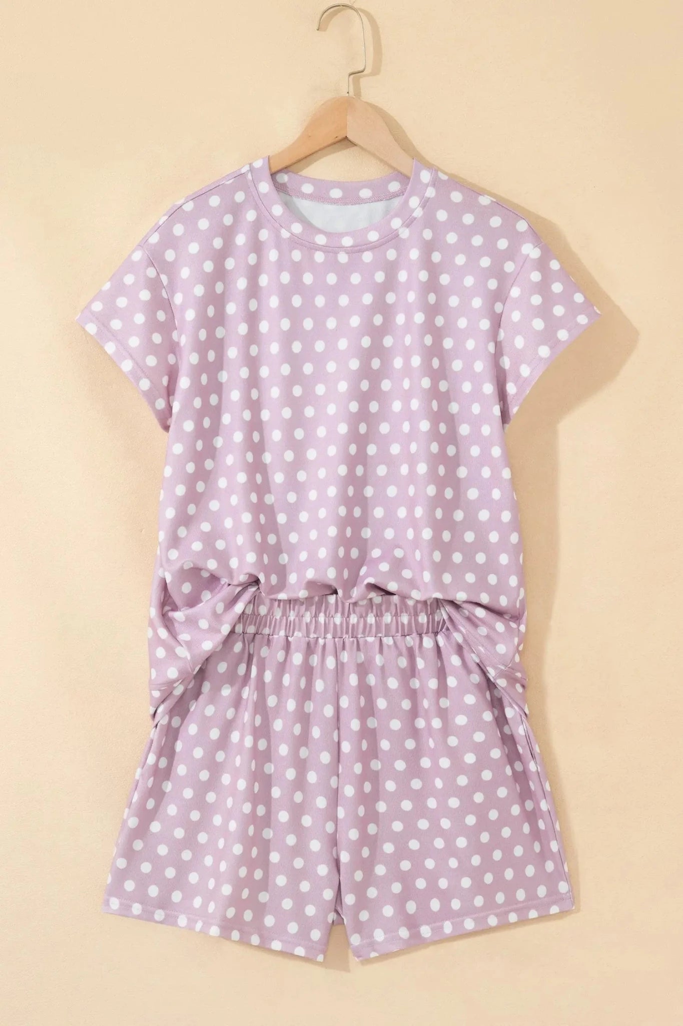 Polka Dot Top & Shorts Two-Piece Lounge Set | Zarnesh