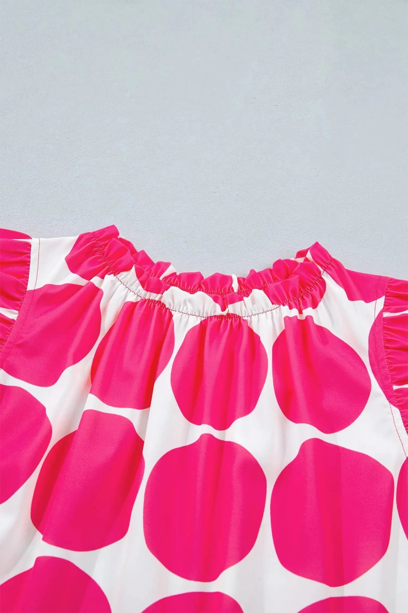 Round Neck Polka Dot Flutter Sleeve Tank Top | Zarnesh