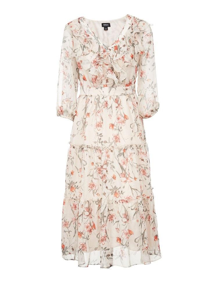 Floral dress on a white background