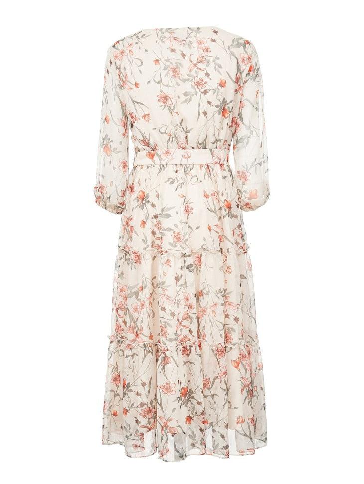 Floral dress on a white background
