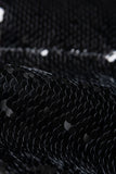 Close-up of black sequin fabric