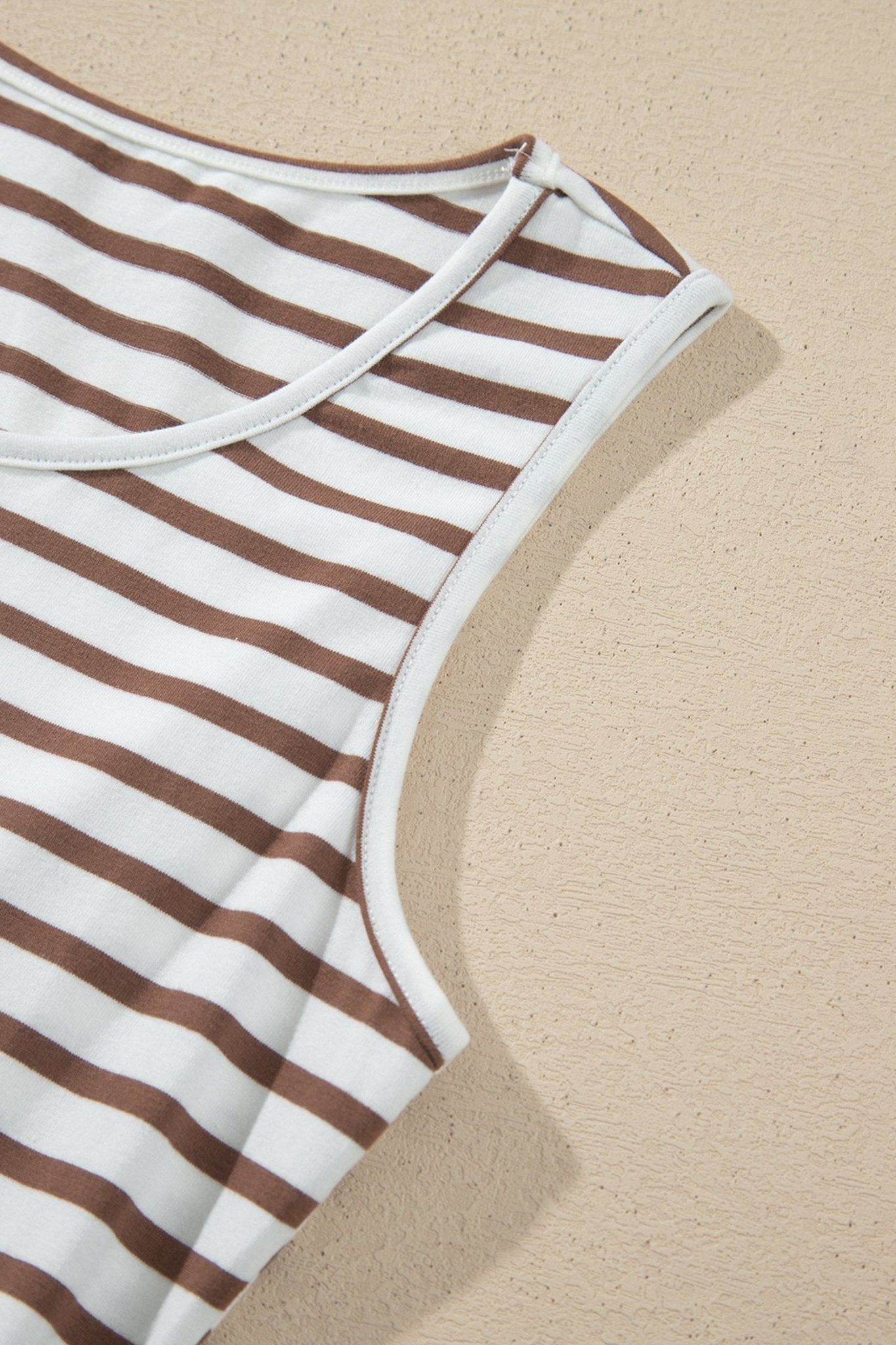 Sleeveless Striped Pockets Gathered Maxi Dress | Zarnesh