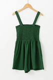 Smocked Sleeveless Pocketed Square Neck Romper | Zarnesh