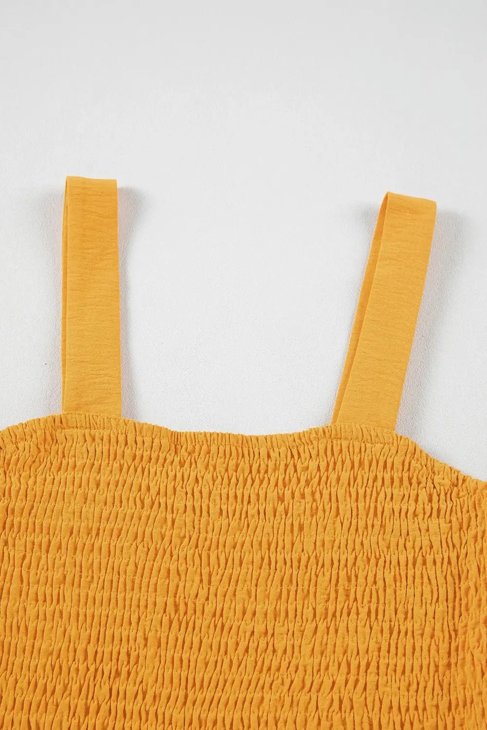 Smocked Sleeveless Pocketed Square Neck Romper | Zarnesh