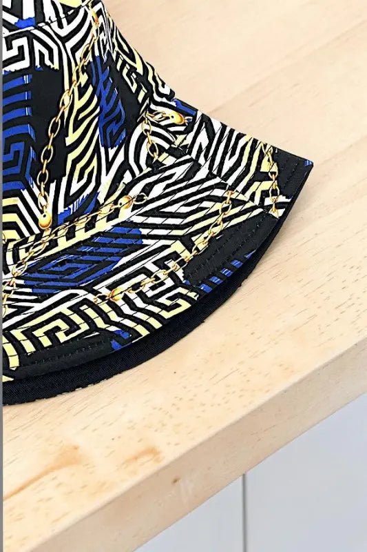 Stripe Chain Geometric Bucket Hat | Zarnesh
