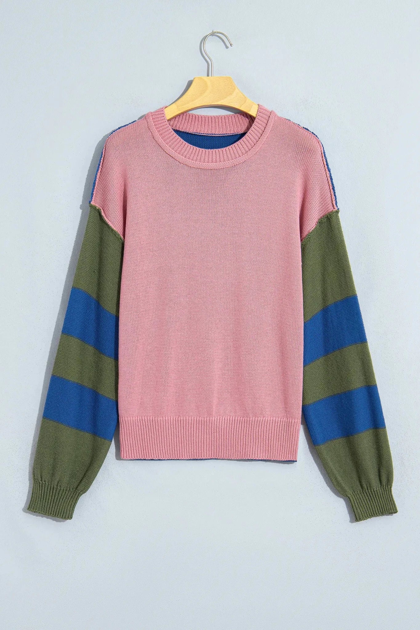 Striped Colorblock Patchwork Knit Pullover Sweater | Zarnesh - ZarneshSweaters & Cardigans/Sweaters
