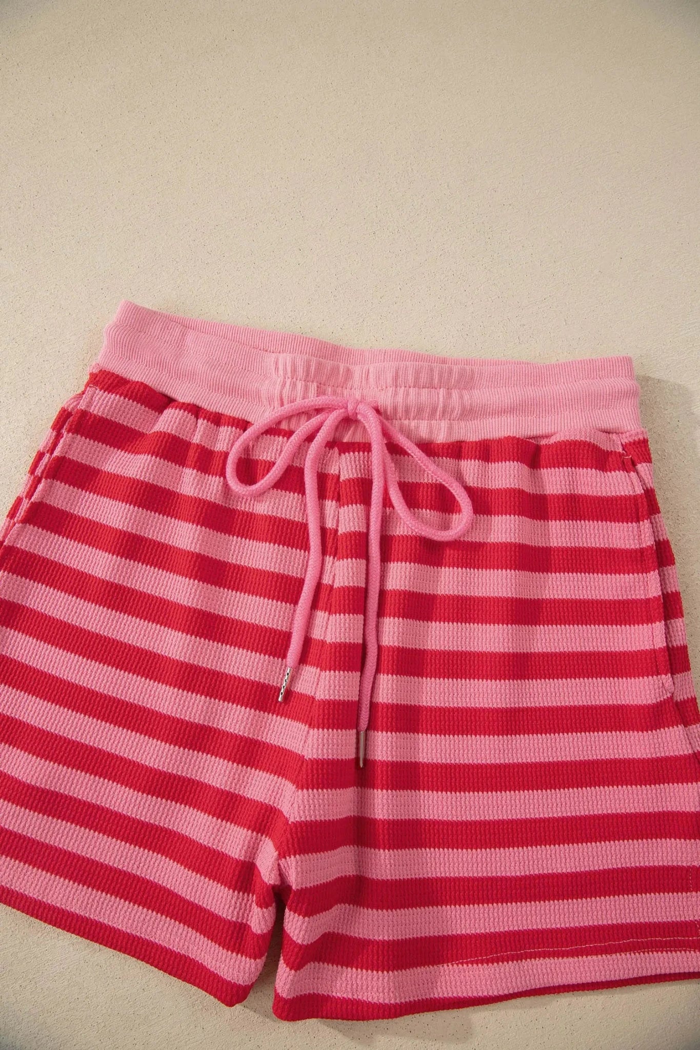 Striped Puff Sleeve Top & Shorts Lounge Set | Zarnesh