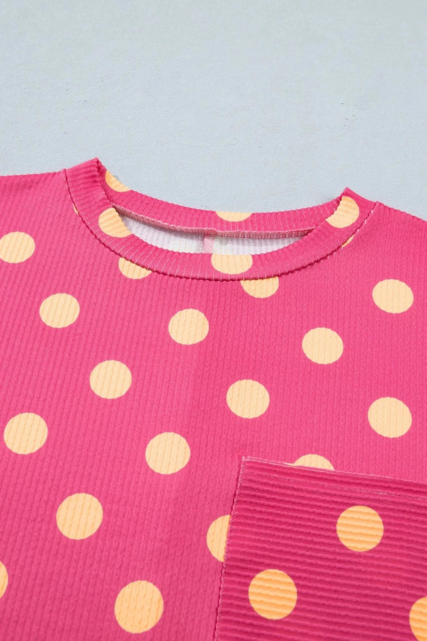 Textured Polka Dot Drop Shoulder T-Shirt | Zarnesh
