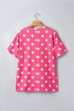 Textured Polka Dot Drop Shoulder T-Shirt | Zarnesh