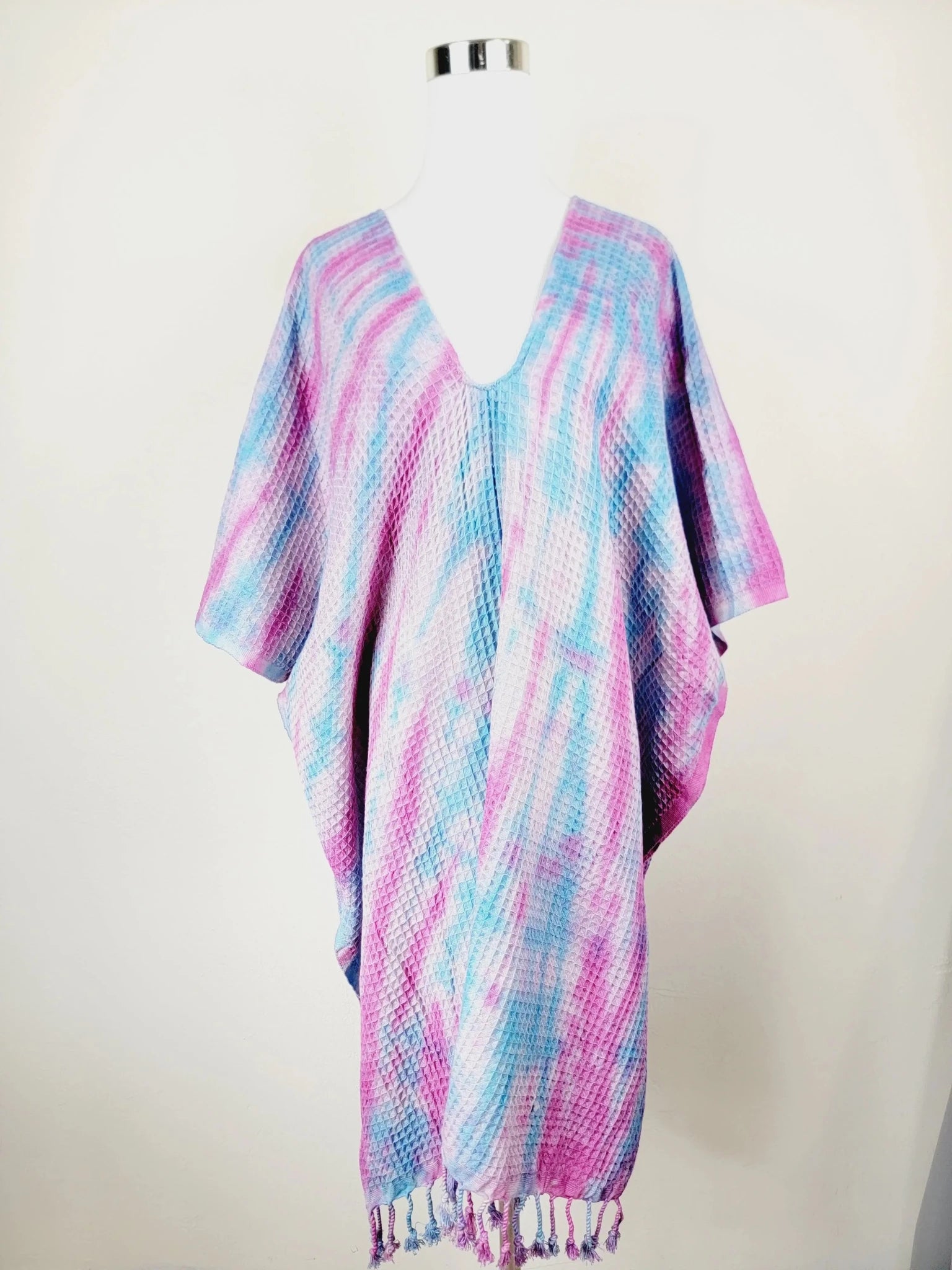 Tie-Dye Waffle Beach Cover-Up Towel One Size | Zarnesh