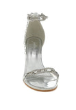 Rhinestone Chain Stiletto Metallic Heels | Zarnesh