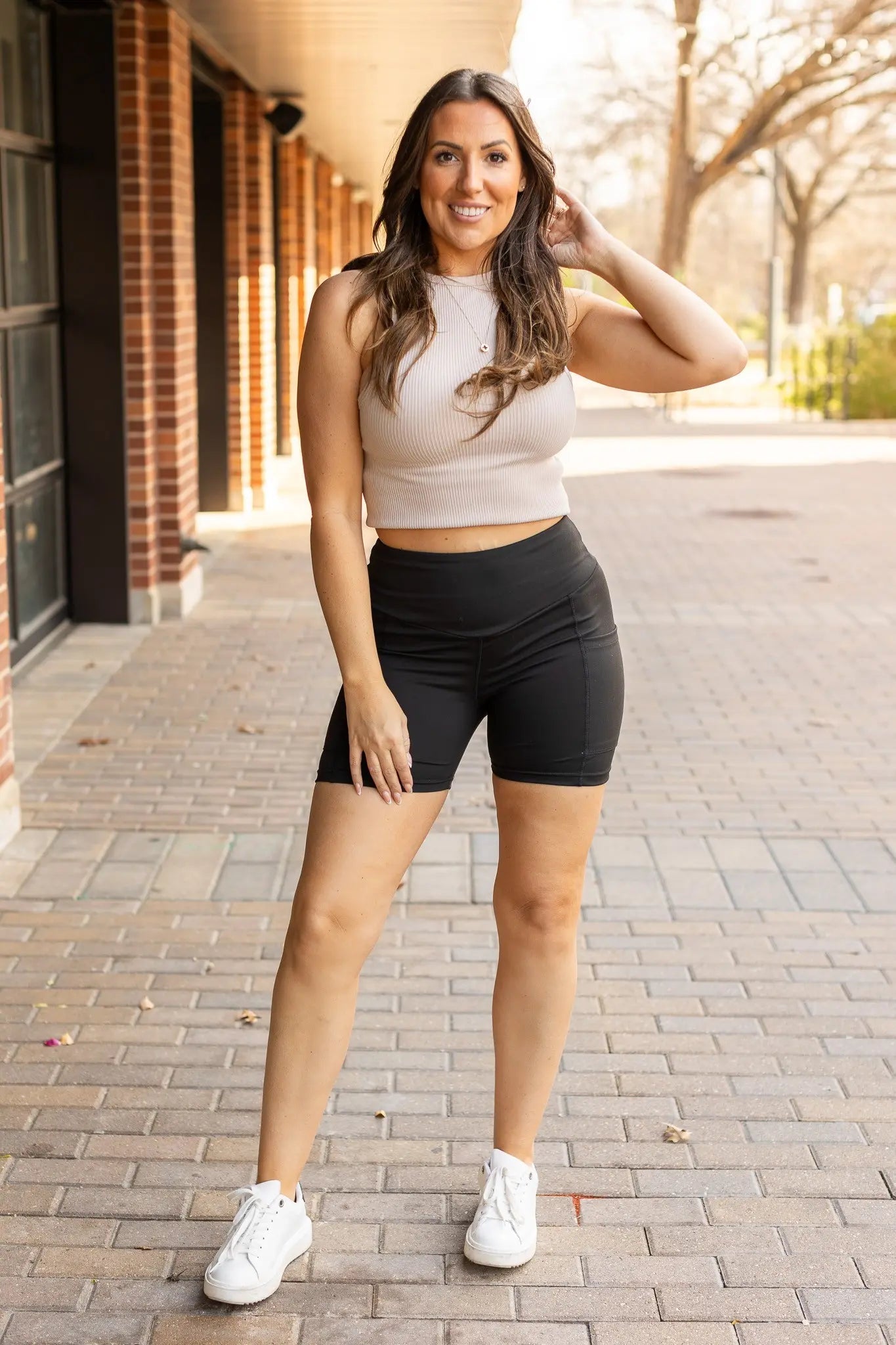 Tummy Control Biker Shorts with Pockets | Zarnesh
